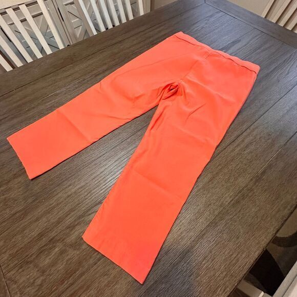 Rafael Bright Coral Straight Leg Casual Summer Capri Pants Womens 12‎ - Picture 2 of 8